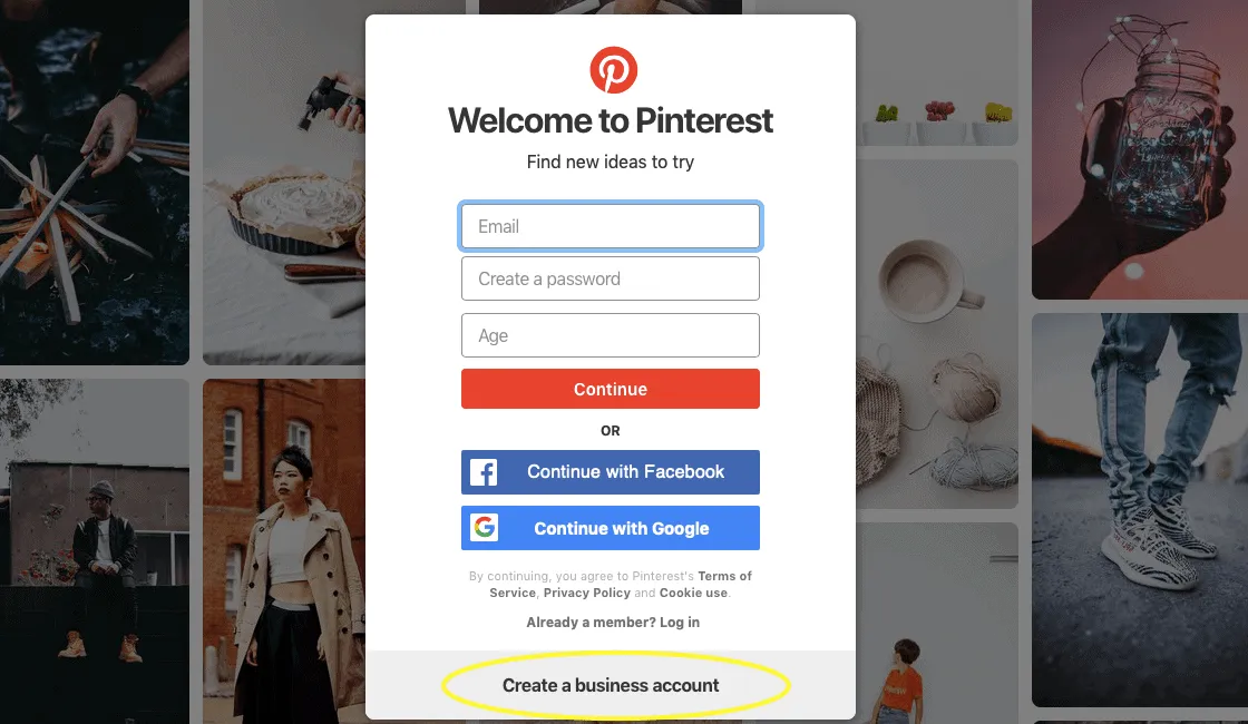 pinterest business profile