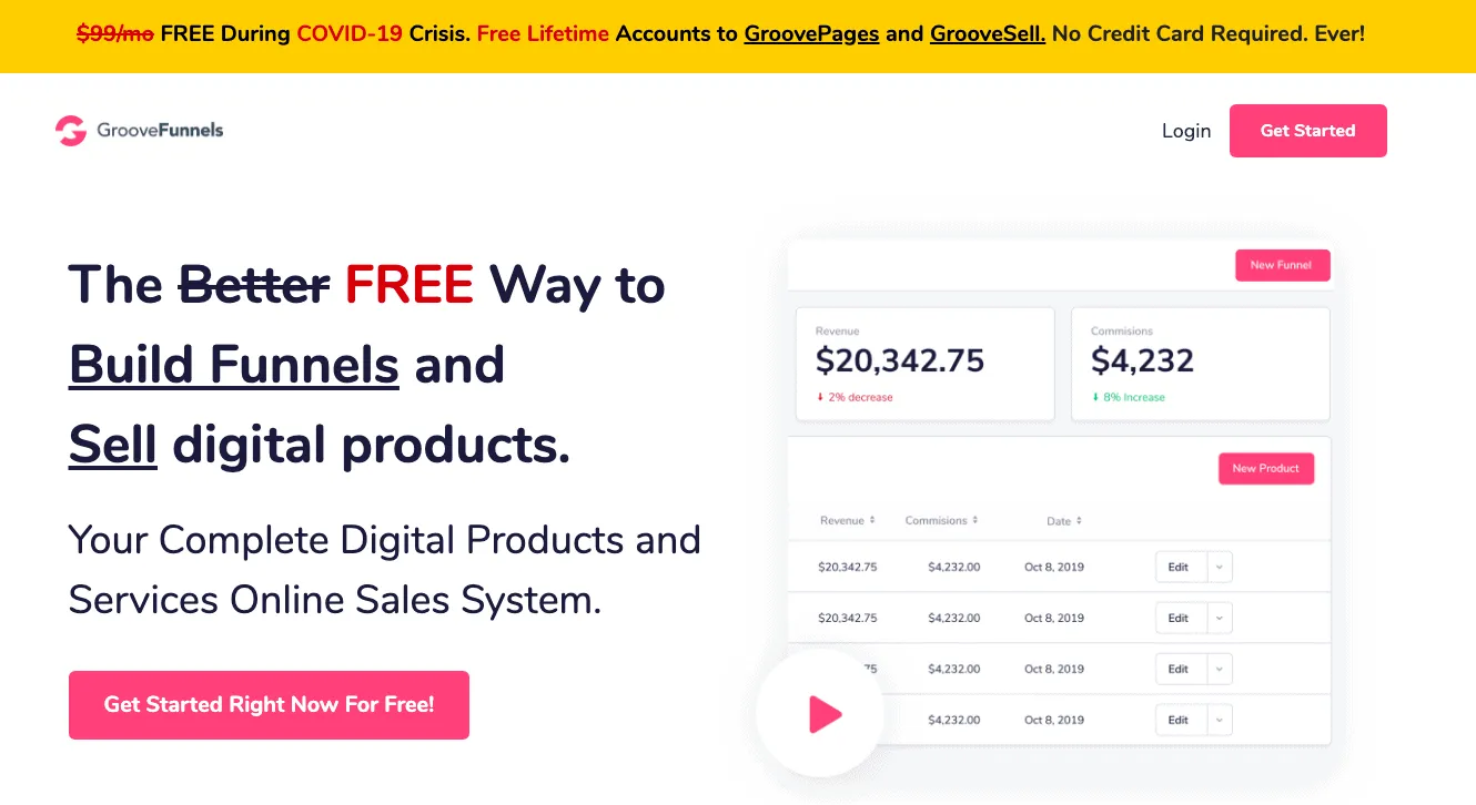 groovefunnels home page groovefunnels home page