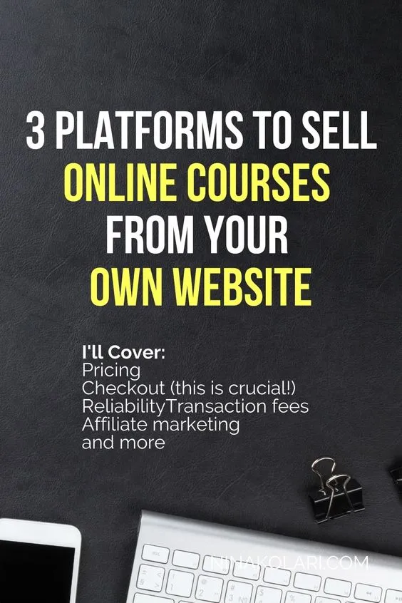 Sell Online Courses from Your Own Website- pinterest pin